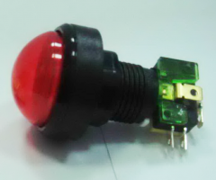 LOW PROFILE D.44MM ROUND PUSH BUTTON W/REFLECTOR PLATE INSIDE