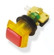 PUSH BUTTON WITH SWITCH AND LAMP 35*35MM (GOLDEN)
